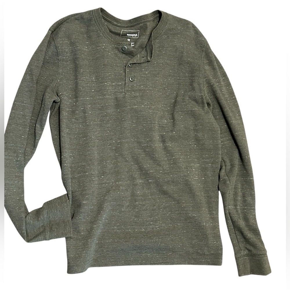 Merona Green Long Sleeve Tee Relaxed Fit